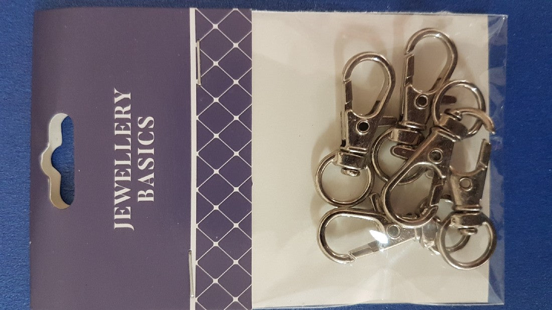 Lobster Clasp Swivel 30mm 5pcs Silver