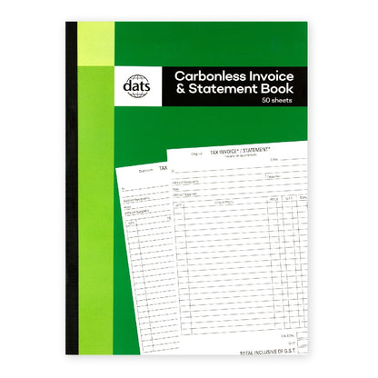 INVOICE & STATEMENT BOOK A4 CARBONLESS