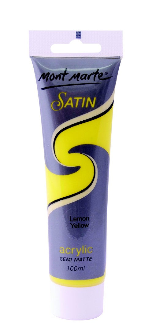 M.M. SATIN ACRYLIC 100ML - LEMON YELLOW