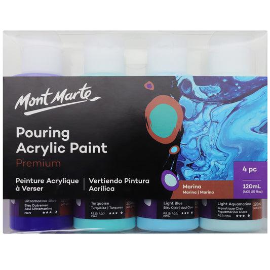 M.M. POURING ACRYLIC 120ML 4P MARINA