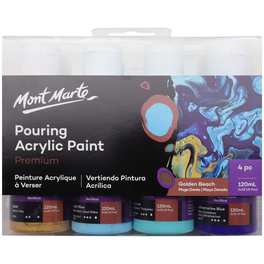 M.M. POURING ACRYLIC 4P BEACH 120ML